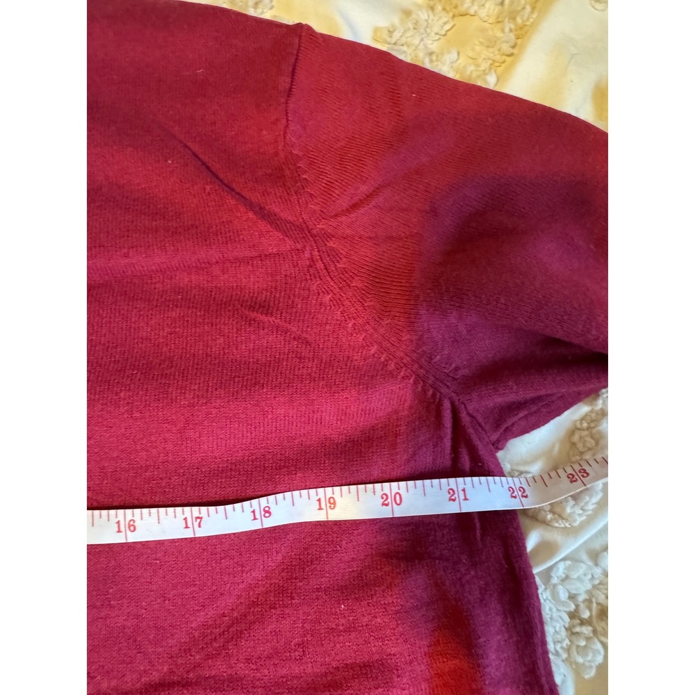 J. Jill Womens Berry Pink Long Sleeve Knit Crewneck Tunic Sweater Size L - Picture 4 of 5